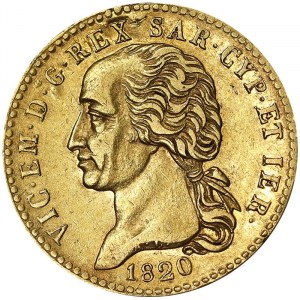 Italia, Regno di Sardegna (1324-1861), Vittorio Emanuele I (1802-1821), 20 lire 1820, Torino