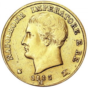 Italy, Kingdom of Italy, Napoleone I (1805-1814), 20 Lire 1813, Milan