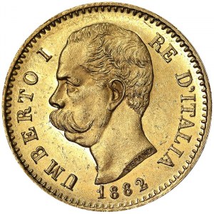 Italien, Königreich Italien, Umberto I. (1878-1900), 20 Lire 1882, Rom