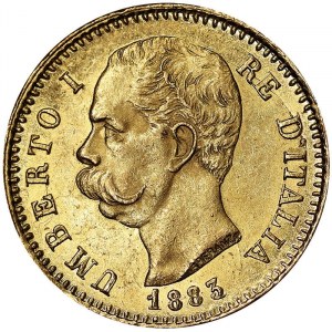 Włochy, Królestwo Włoch, Umberto I (1878-1900), 20 lirów 1883, Rzym