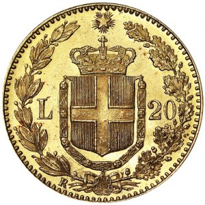 Italia, Regno d'Italia, Umberto I (1878-1900), 20 lire 1891, Roma