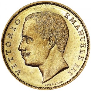 Taliansko, Talianske kráľovstvo, Vittorio Emanuele III (1900-1946), 20 Lire 1905, Rím