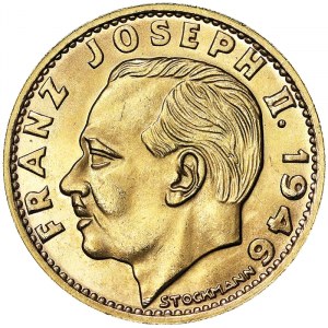Lichtenštajnsko, kráľovstvo, František Jozef II (1939-1990), 20 frankov 1946