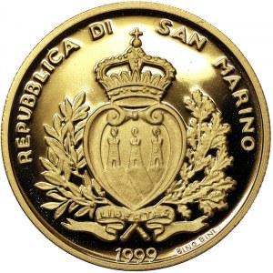 San Marino, Coniazione Moderna (1972-date), 2 Scudi 1999, Rome