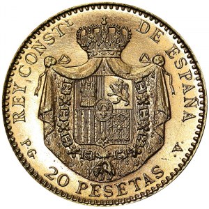 Spagna, Regno, Francisco Franco (1939-1975), 20 Pesetas 1896 *1961, Madrid