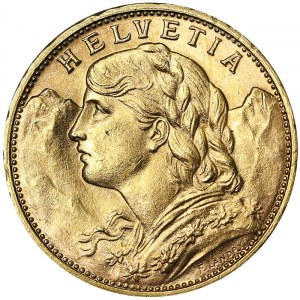 Schweiz, Schweizerische Eidgenossenschaft (1848-datum), 20 Franken 1916