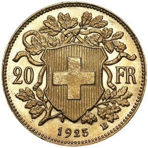 Switzerland, Swiss Confederation (1848-date), 20 Francs 1925