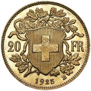 Schweiz, Schweizerische Eidgenossenschaft (1848-datum), 20 Franken 1925