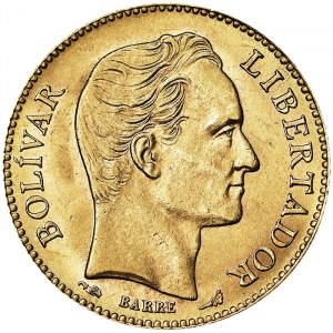 Venezuela, République (1823-2000), 20 Bolivares 1905