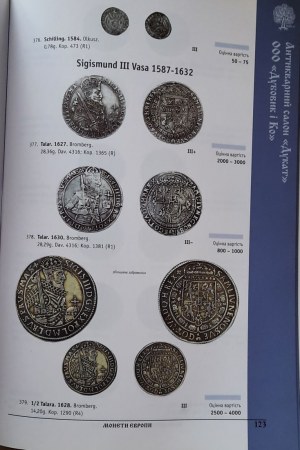 Catalogue de vente aux enchères, 8e vente aux enchères Ducat Kiev, 2008. (beaucoup de Pologne et de Russie), rare