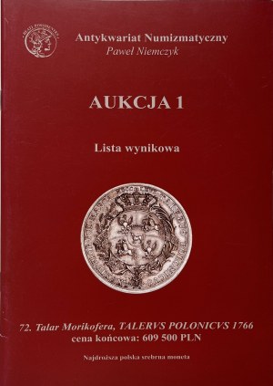 Paweł Niemczyk, Seznam výsledků Aukce 1