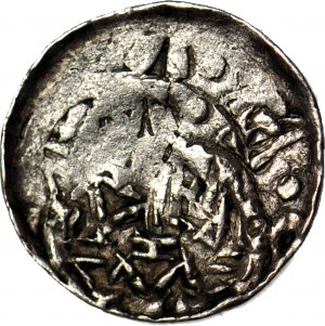 Ladislaus I. Herman 1081-1102, Denar von Krakau, dünne Legendenbuchstaben