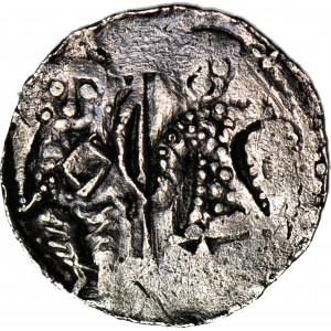 RR-, Boleslaw III the Wry-mouthed 1107-1138, Denarius, Bishop and Knight, double obverse inscription on reverse side