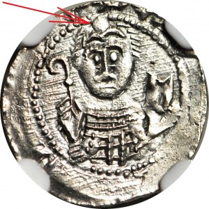 RRR-, Ladislav II. vyhnanec 1138-1146, denár, biskup v zdobenej čelenke s POMPONOM