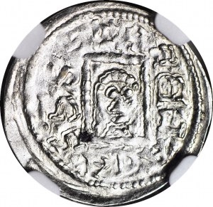 RR-, Bolesław IV Kędzierzawy, Denar, Reliquia/Principe, iscrizione SINISTRA