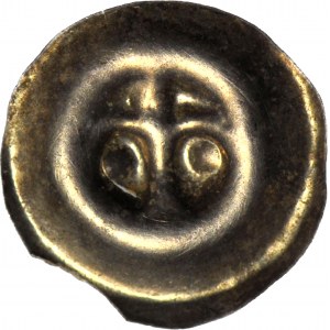 RR-, Danzig Pommern, Swjatopolk II. der Große 1220-1266, Brakteat, Lilie - Kugeln an den Seiten
