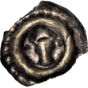 R-, brakteat del XIII secolo, testa di toro, Pomerania?