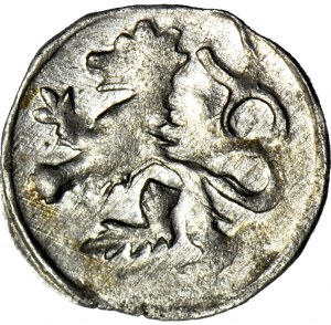 Silesia, George of Podebrad 1454-1462, Halerz no date, Lion/Eagle, mint, R5, long and thin eagle feathers