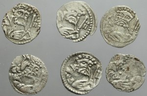 Silesia, Legnica, Set of 6 halers, Ludwig II of Brest 1413-1436 or Elisabeth of Brandenburg 1436-1449