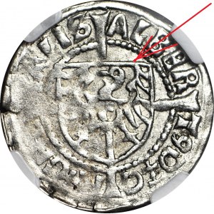 RR-, Deutscher Orden, Albrecht Hohenzollern, Pfennigtyp von 15Z1-1525, Königsberg, kleiner Adler im Schild