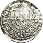RR-, Zakon Krzyżacki, Albrecht Hohenzollern, Grosz typ z lat 15Z1-1525, Królewiec, mały orzeł w tarczy