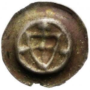 R-, Ordre Teutonique, Brakteat, Écu avec croix sur les côtés et trois sphères au sommet