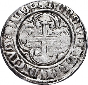 R-, Ordine Teutonico, Winrych von Kniprode 1351-1382, in mezza scala, raro, R4
