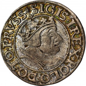 Sigismund I the Old, Grosz 1538 Gdansk, PRVSS, beautiful