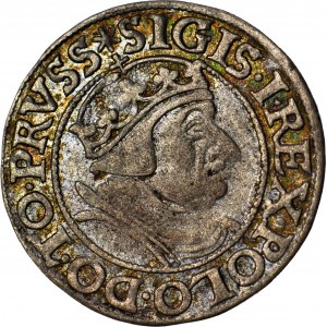 Sigismondo I il Vecchio, Grosz 1538 Danzica, PRVSS, bella