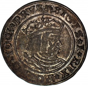Zikmund I. Starý, groš 1529, Toruň, PRVS/PRVSS, pěkný