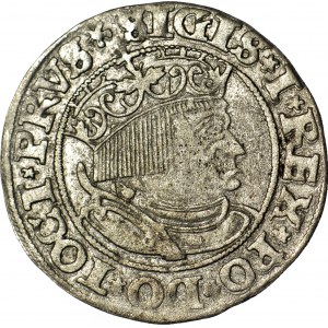 Žigmund I. Starý, groš 1532, Toruň, PRVS/PRVSS, lesklý
