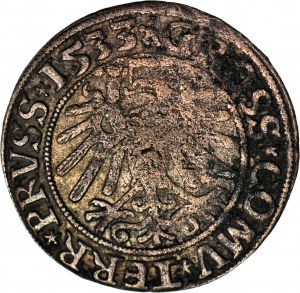 Sigismund I the Old, 1533 penny, Torun, PRVSS/PRVSS