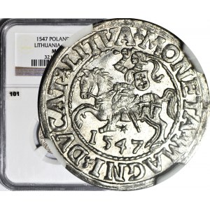 Sigismondo II Augusto, mezzo penny 1547, Vilnius, LI/LITVA, coniato