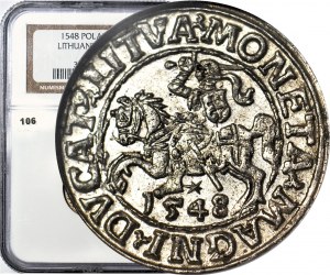 Zikmund II Augustus, půlpenny 1548, Vilnius, LI/LITVA, raženo