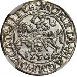 Sigismond II Auguste, demi-penny 1550, Vilnius, frappé