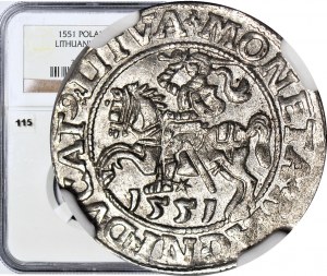 Zikmund II August, půlpenny 1551, Vilnius, raženo