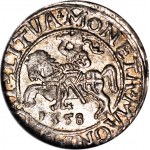 R-, Sigismund II Augustus, Halbpfennig 1558, Wilna, L/LITVA, Münze, seltener