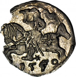 R-, Sigismondo II Augusto, Denario 1559 Vilnius, raro, T.8mk