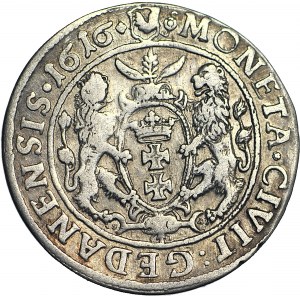 Sigismund III Vasa, Ort 1616, Gdansk, wide orifice