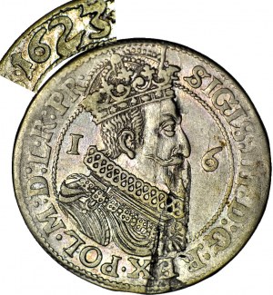 R-, Sigismondo III Vasa, Ort 1623 Danzica PR, DOPPIA DATA, R3