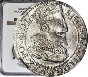 Sigismund III Vasa, Sixpence 1596, Malbork, minted