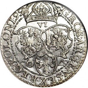 Sigismund III Vasa, Sixpence 1599, Malbork, minted