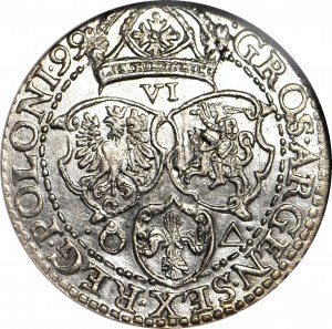 Sigismond III Vasa, Sixpence 1599, Malbork, frappé