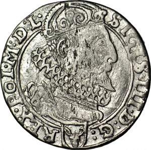 RR-, Sigismund III Vasa, Sixpence 1626, Cracow, pierced SEG on SEX in legend