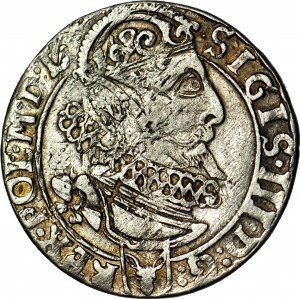 RR-, Sigismund III Vasa, Sixpence 1626, Krakau, durchbrochene PO(O)L in Legende