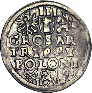 Sigismondo III Vasa, Trojak 1591, Poznań, ritratto più raro