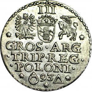 Zygmunt III Waza, Trojak 1593, Malbork, menniczy
