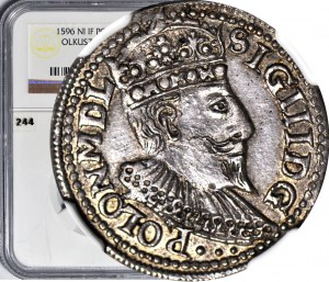 Sigismondo III Vasa, Trojak 1596, Olkusz, coniato