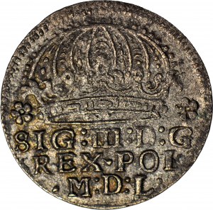 Sigismond III Vasa, Grosz 1612 Cracovie, date 1.6.IZ couché 6, 1 chiffres arabes et romains