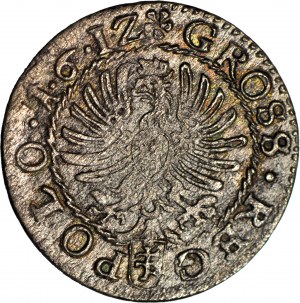 Zygmunt III Waza, Grosz 1612 Kraków, data 1.6.IZ leżąca 6, 1 arabska i rzymska